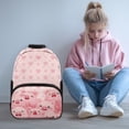 thumbnail image 2 of KUIFORTI Cute Cartoon Pig Print 17 Inch Kids Backpack Polyester School Bag with Laptop Compartment Suitable for Elementary Middle Back to School Gifts for Students, 2 of 7