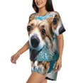 thumbnail image 2 of Balery Sea Swimming Corgi Pattern Womens Pajama Sets 2 Piece Soft Short Sleeve Top and Shorts Sleepwear Round Neck Pjs Lounge Set with Pockets-X-Large, 2 of 7
