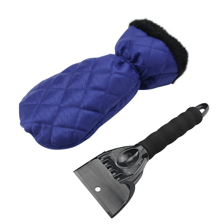 Waterproof Snow Ice Scrapers Glove Lined Thick Fleece Durable Ice