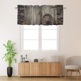 thumbnail image 2 of Rustic Barn Door Kitchen Valance Curtain Rod Pocket Farmhouse Wooden Western Country Privacy Window Valances for Living Room Kitchen 54 by 18 in, 1 Panel, 2 of 6