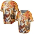 thumbnail image 3 of Happy Thanksgiving Corgi Give Thanks Fall Beanie Scarf Welcome All Over Print 3D Baseball Shirt Welsh Corgi Dog Lover Gifts Idea Softball Sport - 00020, 3 of 6