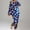 Blue, variant on Tnhcen 2 Piece Lounge Womens Pajamas Sets Long Sleeve Button Down Nightwear Notch Collar Soft with Pockets Homewear M-3XL