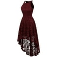 thumbnail image 6 of Dressystar Women Halter Floral Lace Cocktail Party Dress Female Knee Length Bridesmaid Dress, 6 of 10