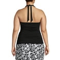 thumbnail image 2 of Lands' End Women's Plus Size Long Chlorine Resistant Square Neck Halter Tankini Swimsuit Top, 2 of 3