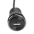 thumbnail image 1 of Furniture Flush Mount Outlet, Wide Application Desktop Power Grommet with USB and Type C Ports for Office Conference Table, 1 of 7