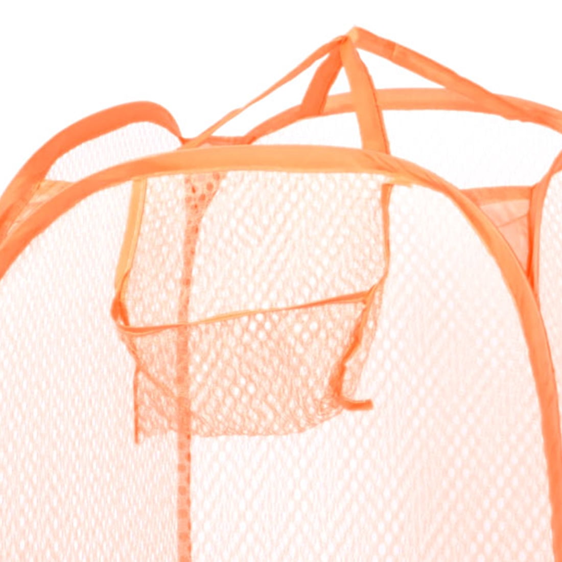 Unique Bargains Folding Laundry Clothes Storage Basket Hamper 2pcs Orange Blue