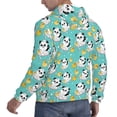 thumbnail image 6 of Fotbe Men's Hoodie with Panda Bathing Pattern - Kangaroo Pocket Pullover Hooded Sweatshirt, Perfect for Daily Wear, Travel, and Home-Large, 6 of 7