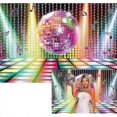 thumbnail image 1 of 2025 Latest Model Disco Background 80s 90s Party Background 120*80cm Colorful, 1 of 5