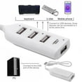 thumbnail image 2 of 4-Port USB Hub Adapter for Laptop Receiver Computer Accessories Black, 2 of 6