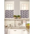 thumbnail image 5 of Valentine's Day 2 Panel Kitchen Curtains for Small Windows, Pink Bows Shining Stars Farmhouse Plaid Bathroom Tier Curtain, Short Window Treatment for Bedroom/Living Room 55"x36", 5 of 6