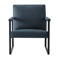 thumbnail image 2 of Gewnee 26.8”Metal Frame Accent Armchair,Single Sofa Chair with Scratch-Resistant Foot Pads & Detachable Washable Backrest,Suitable for Study Rooms and Bedrooms.(Blue), 2 of 14