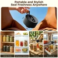 thumbnail image 5 of Daiopo Electric Mason Jar Vacuum Sealer Kit, with 20 Lids, Portable Cordless Auto-Sealer for Wide & Regular Mouth Jars, LED Display, 5 of 8