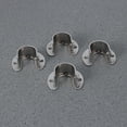 4 PCS Closet Rod Wall Bracket U Brackets Stainless Steel Pole Socket