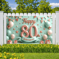 thumbnail image 5 of Decorative Design Happy Birthday Banner Golden Theme 80th Birthday Party Decoration for Birthday Party Event Celebration Milestone Celebration Indoor Decoration, 5 of 8