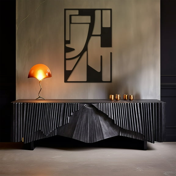 LaModaHome Exclusive Half Of Minimalist Human Face Metal Wall Art – Durable & Artistic Metal Wall Art for Home and Office Decor, Perfect for Any Interior Design Aesthetic