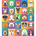 thumbnail image 3 of Dog Duvet Cover Set, Dog Breeds Profiles Pets Shepherd Terrier Labrador Domestic Animals Illustration, Decorative 3 Piece Bedding Set with 2 Pillow Shams, Calking Size, Purple Green, by Ambesonne, 3 of 3