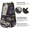 thumbnail image 2 of Yayeee Double Oven Mitt Kitchen Heat Resistant Baking 35" x7" Quilted Glove, Beige Astronaut, 2 of 6