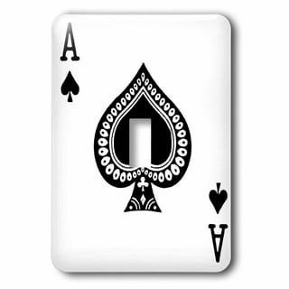 Single one line drawing poker playing cards suit spades design
