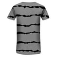 thumbnail image 5 of Delayuji Women's Top V Neck Fashion Printed Short Sleeve Pocket Loose T Shirt Gray Xxl Polyester,Spandex Short Sleeve Shirts for Women, 5 of 5