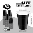 thumbnail image 2 of JJEAN-120 Pcs Black Plastic Cups Halloween plastic Disposable cups 12 oz black Party Cups for drinking Tastings served Snacks Barbecues Picnics, 2 of 4