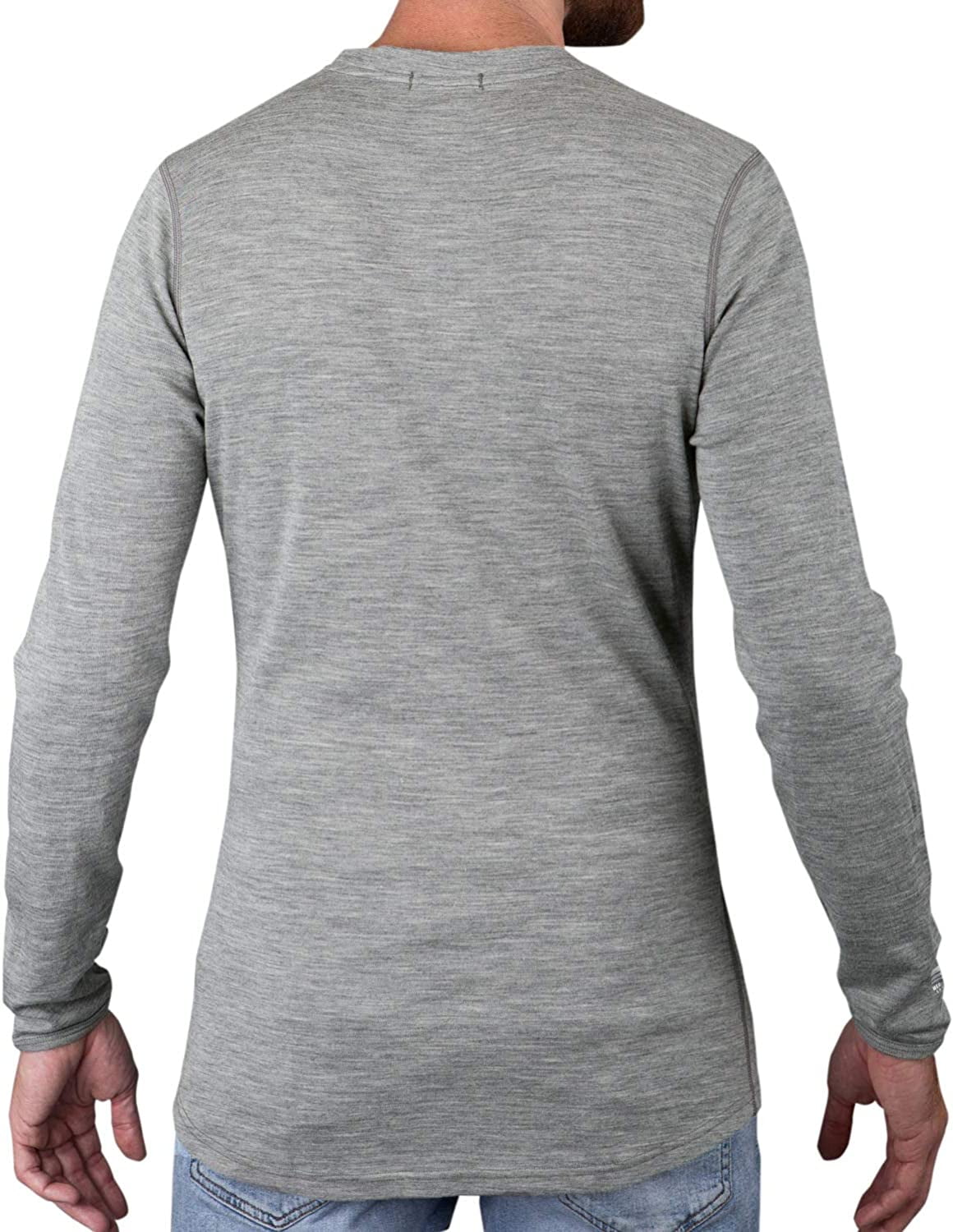 Woolove 100% Merino Wool Base Layer - Men's Long Sleeve Crew Neck Shirt  190g - Midweight, Odour Resistant, Moisture-Wicking (Small, Grey) :  : Clothing, Shoes & Accessories