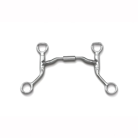 Myler HBT Shank with Sweet Iron Low Port Comfort Snaffle MB 04 (Stainless Steel, 5.5")