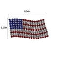 thumbnail image 3 of USA Flag Corsage Brooch Pin - Enamel Crystal Waving Patriotic Lapel Pin for Clothes, Scarf, Bag, Hat - Silver Alloy Jewelry (4.3x2.4cm & 4.8x4.4cm) - Gift Box Included, 3 of 8