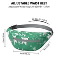 thumbnail image 3 of Fanny Pack Green Christmas Tree Pattern Waist Pack Bag,Running Cross Bag,Waterproof Large Fanny Packs for Women Men for Travel Running Hiking Cycling, 3 of 6
