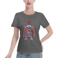 thumbnail image 1 of T-Shirt Basique à Manches Courtes pour Femmes une Pièce Jinping, 1 of 6