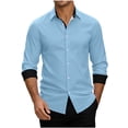 thumbnail image 2 of Jovrlynd Men's Dress Shirts Long Sleeve Button Down Collared Casual Business Office Shirts, S-2XL, 2 of 7