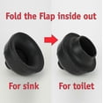thumbnail image 2 of Rubber Toilet Plunger, Double Thrust Force Cup, Heavy Duty, Commercial Grade With Wood Handle, 2 of 3