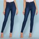 thumbnail image 2 of Pantalones de Mujer Gibobby altos de cintura flaca casuales clásicos de mezclilla media azul L, 2 of 5