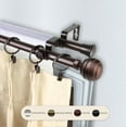 thumbnail image 4 of Tamara 13/16" Double Bay Window curtain rod Adjustable 20"-36", 38"-72" - Cocoa,(ABay-91-7D), 4 of 4