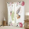 thumbnail image 3 of Homewish Rustic Mallard Duck Blackout Curtains Set of 2 (52x84 Each),Cartoon Bow Knot Window Curtains,Pink Flower Floral Curtains and Drapes For Girl Kids,Luxury Bedroom Decor, 3 of 6
