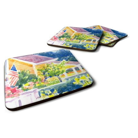 

Carolines Treasures 6134FC Houses Foam Coaster Set of 4 3 1/2 x 3 1/2 multicolor
