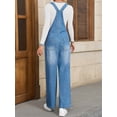 thumbnail image 4 of Adjustable Strap Sleeveless Women Loose Denim Overall Wide Leg Jumpsuit, 4 of 5