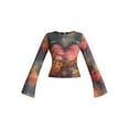 thumbnail image 5 of Madden NYC Women's Mesh Top with Long Sleeves, Sizes XXS-XXL, 5 of 5