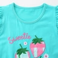 thumbnail image 4 of NOLDARES Toddler Baby Girl Clothes Summer Outfits Set, Sleeveless T-Shirt+Casual Shorts+2Pcs Infant Girl Clothing(Blue,4-5 Years), 4 of 8
