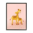 thumbnail image 2 of Stupell Industries Pastel Pink Hugging Giraffes Animals & Insects Photography Gray Framed Art Print Wall Art, 2 of 5
