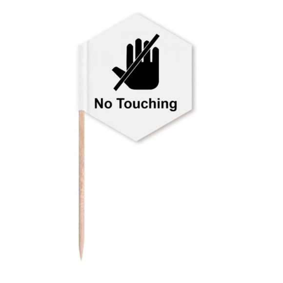 Warning Symbol Cartoon Pattern Toothpick Flags Cupcake Picks Party Celebration