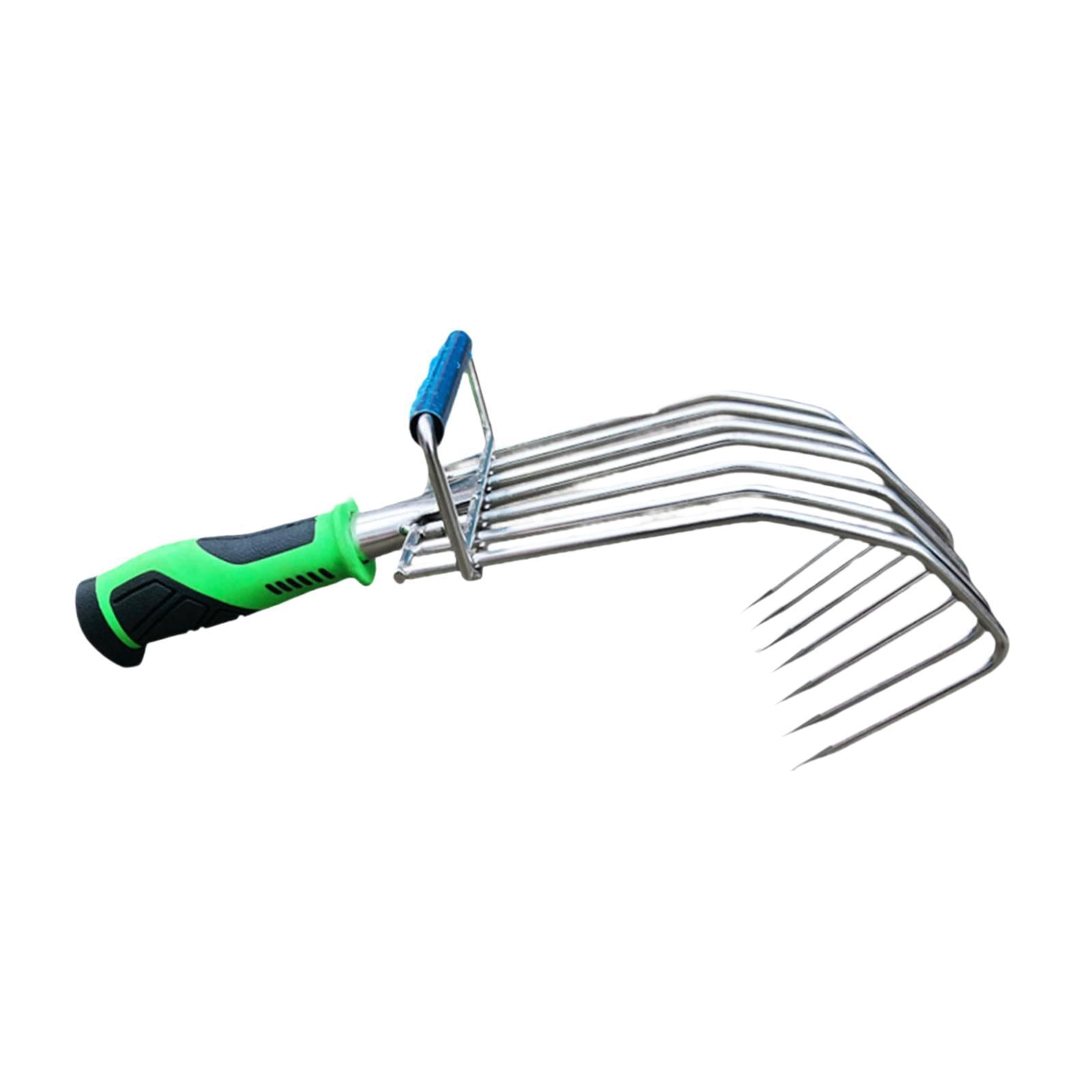 CarpNettore Hand Rake Cultivating Portable Garden Hand Rake Leaf Rake for Lawn Yard Work