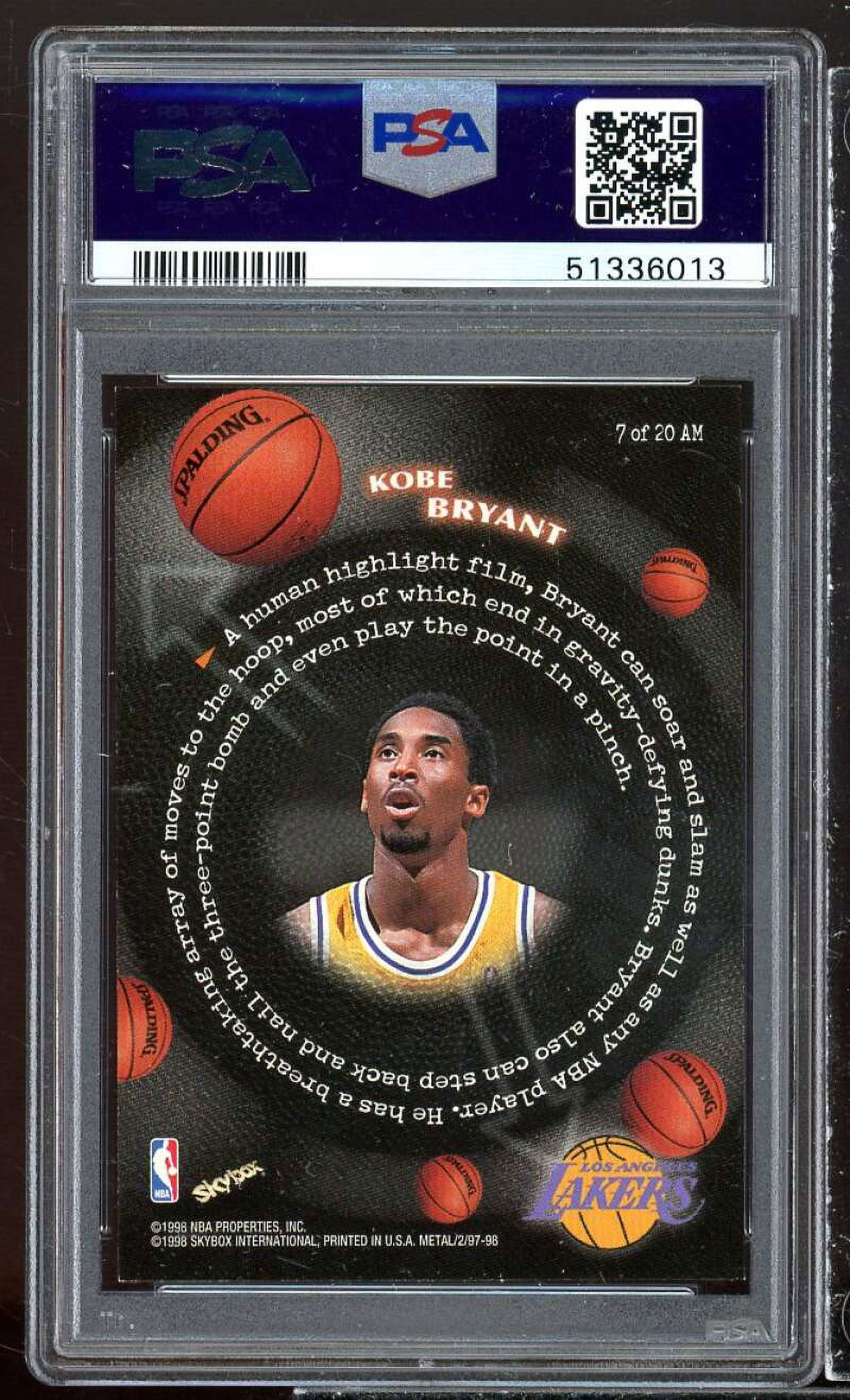 PSA鑑定済 1997 KOBE BRYANT L UNIVERSE Kobe Bryant (PSA 9) MINT 1997 Skybox Z Force Super Boss