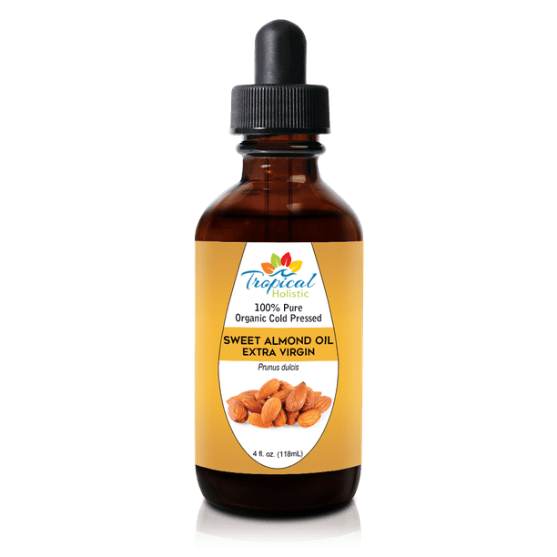 Organic Sweet Almond Oil 4 Oz Hexane Free For Skin And Hair Walmart Com Walmart Com