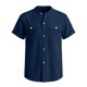 thumbnail image 5 of Camisa de Manga Corta de Cuello Redondo de Color Sólido de los Niños Casual Cómodo Cardigan Top para Adultos, 5 of 7