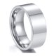 thumbnail image 3 of Anillo de acero inoxidable de 6 mm con inscripción, plano y sencillo, para hombre y mujer, talla 6, plateado., 3 of 7