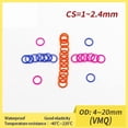 thumbnail image 4 of 10PCS / Bag Multicolor Thickness Rubber Gasket O Ring CS1/1.5/1.9/2.4mm Silicone Rubber O-Ring Silicone/VMQ Sealing Ring, 4 of 6