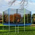 thumbnail image 3 of Kids Trampoline for Jumping, 2024 Upgraded 14ftRound Heavy-Duty Trampoline Activity Center w/Safety Enclosure Net and Jumping Mat, Safety Spring Cover Padding, 8 Wind Stakes & Ladder, S11636, 3 of 8