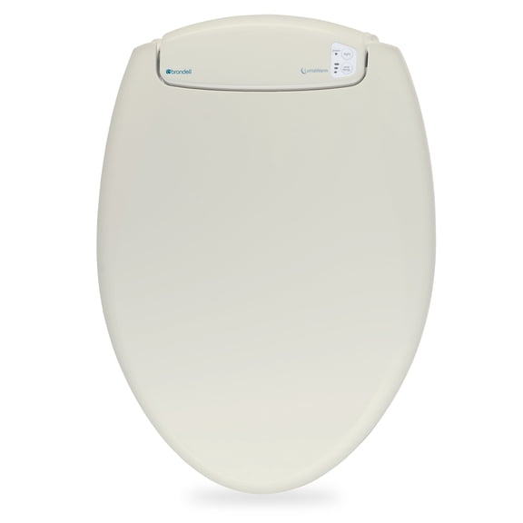 Brondell LumaWarm Heated Nightlight Toilet Seat, Round Biscuit