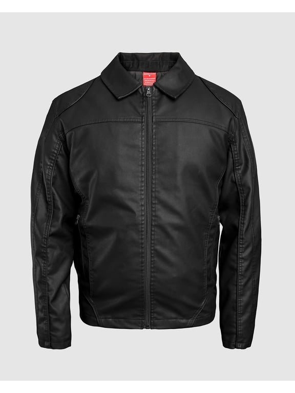 MEN'S JORY ZIP UP VEGAN LEATHER JACKET