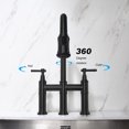 thumbnail image 1 of Pull Down Double Handle Kitchen Faucet, 1 of 9